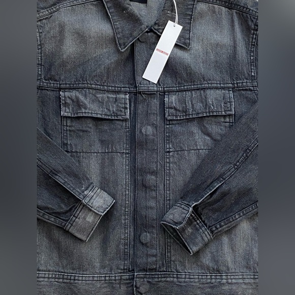 NEW Hudson Jeans Boxy Trucker Denim Jacket for Men Small - Picture 7 of 11